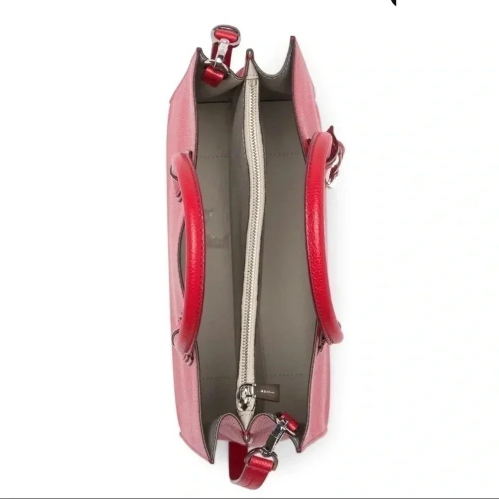 NWT MICHAEL KORS Large Red Mercer Tote Bag - Picture 5 of 5